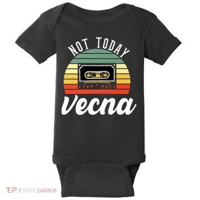 Not Today Vecna Mixtape Retro Vintage Baby Bodysuit