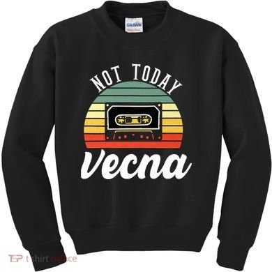 Not Today Vecna Mixtape Retro Vintage Kids Sweatshirt