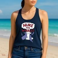 Nuke The Whales Funny Women's Tank Top thumb 2