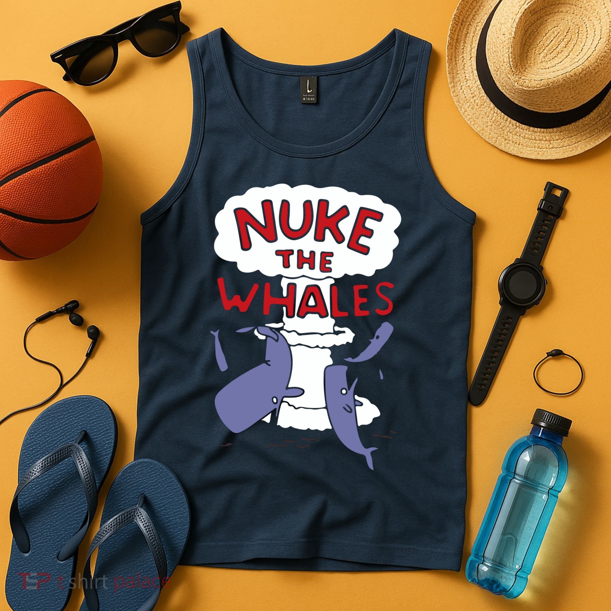 Nuke The Whales Funny Tank Top