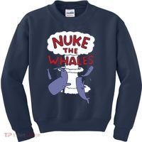 Nuke The Whales Funny Kids Sweatshirt thumb 0