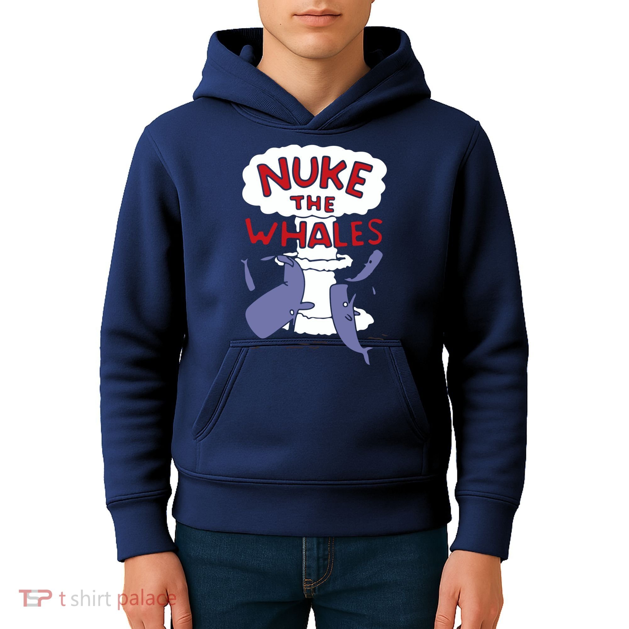 Nuke The Whales Funny Kids Hoodie