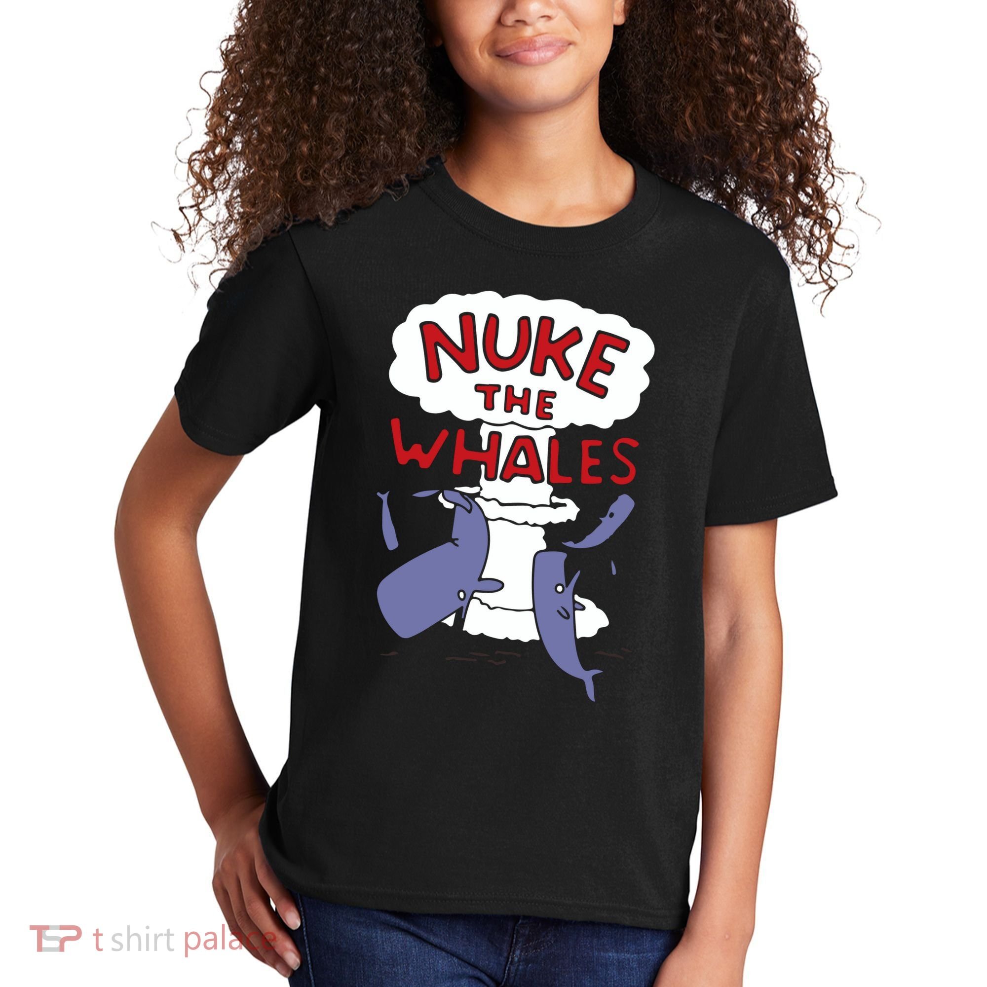Nuke The Whales Funny Kids T-Shirt