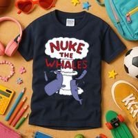 Nuke The Whales Funny Kids T-Shirt thumb 3