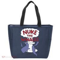 Nuke The Whales Funny Tote Bag thumb 0