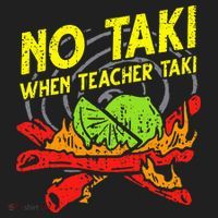 No Taki When Teacher Taki Funny Education Classroom Teacher Beanie thumb 2