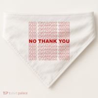 No Thank You Classic Retro USA-Made Doggie Bandana thumb 0