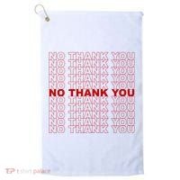 No Thank You Classic Retro Golf Towel thumb 0