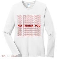 No Thank You Classic Retro Women's Long Sleeve Shirt thumb 0