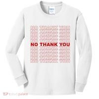No Thank You Classic Retro Kids Long Sleeve Shirt thumb 0