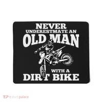 Never Underestimate An Old Man With A Dirt Bike Funny Gifts Mousepad thumb 0