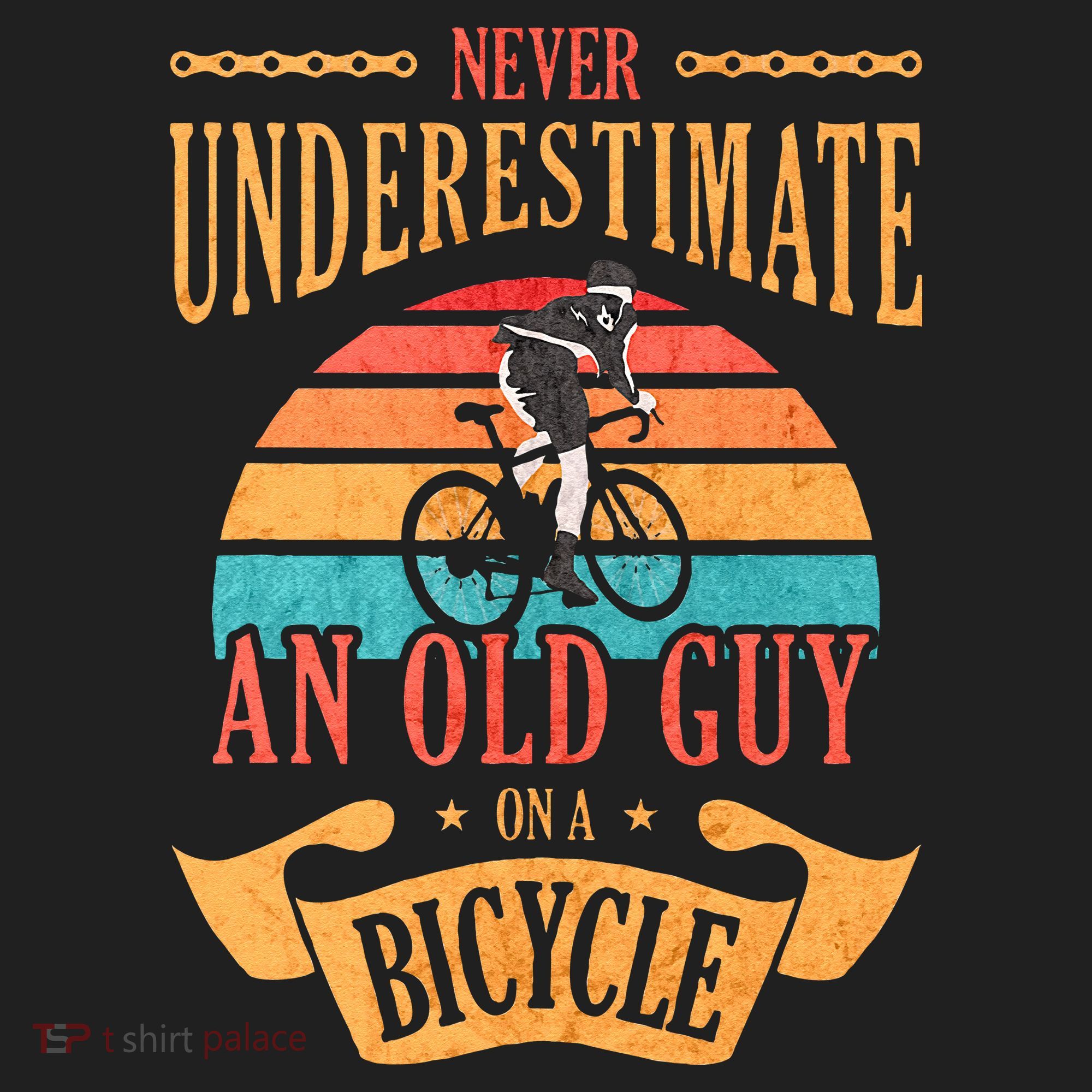 Never Underestimate An Old Guy On A Bicycle Cycling Women's Sweatshirt