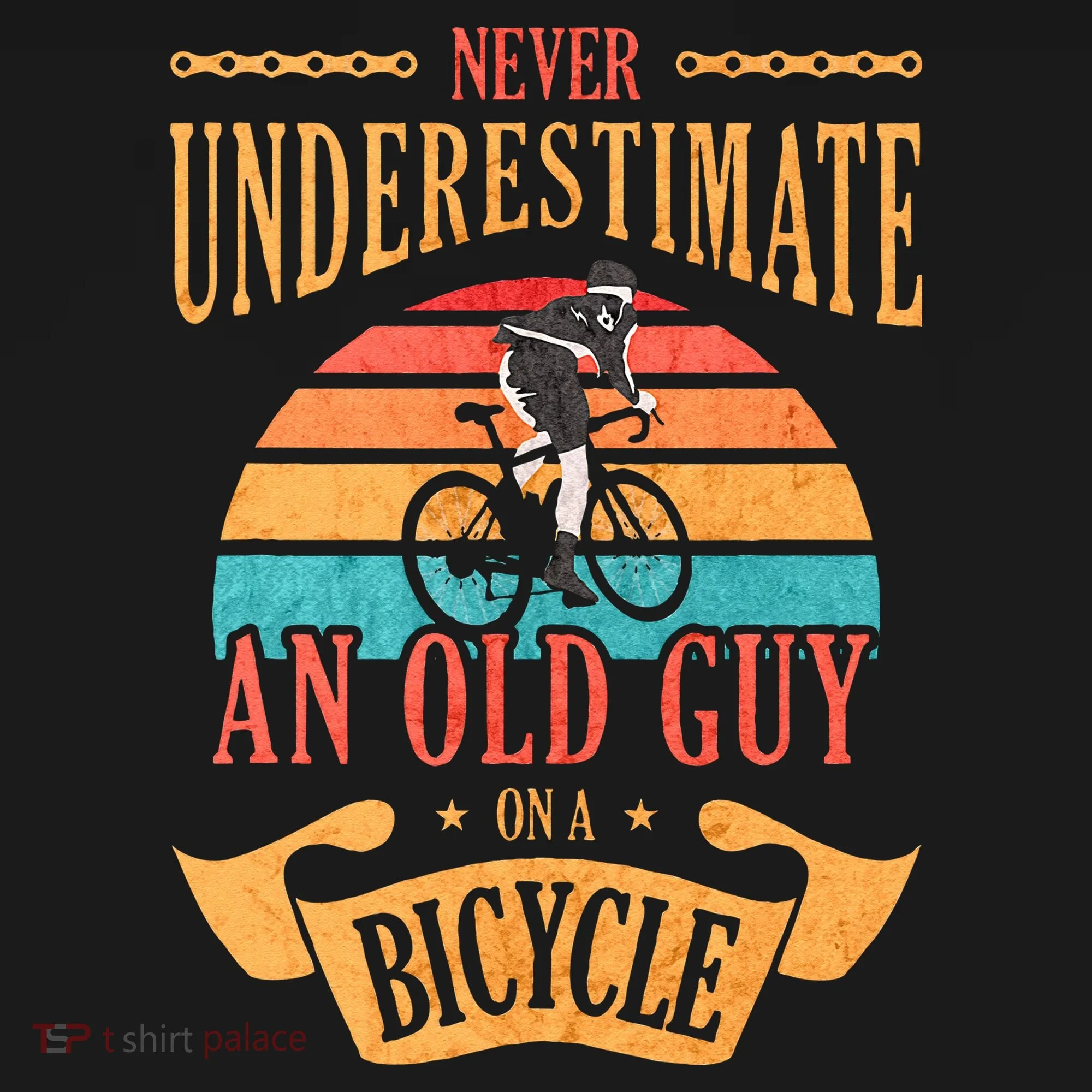 Never Underestimate An Old Guy On A Bicycle Cycling Hoodie