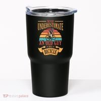 Never Underestimate An Old Guy On A Bicycle Cycling Tumbler thumb 0