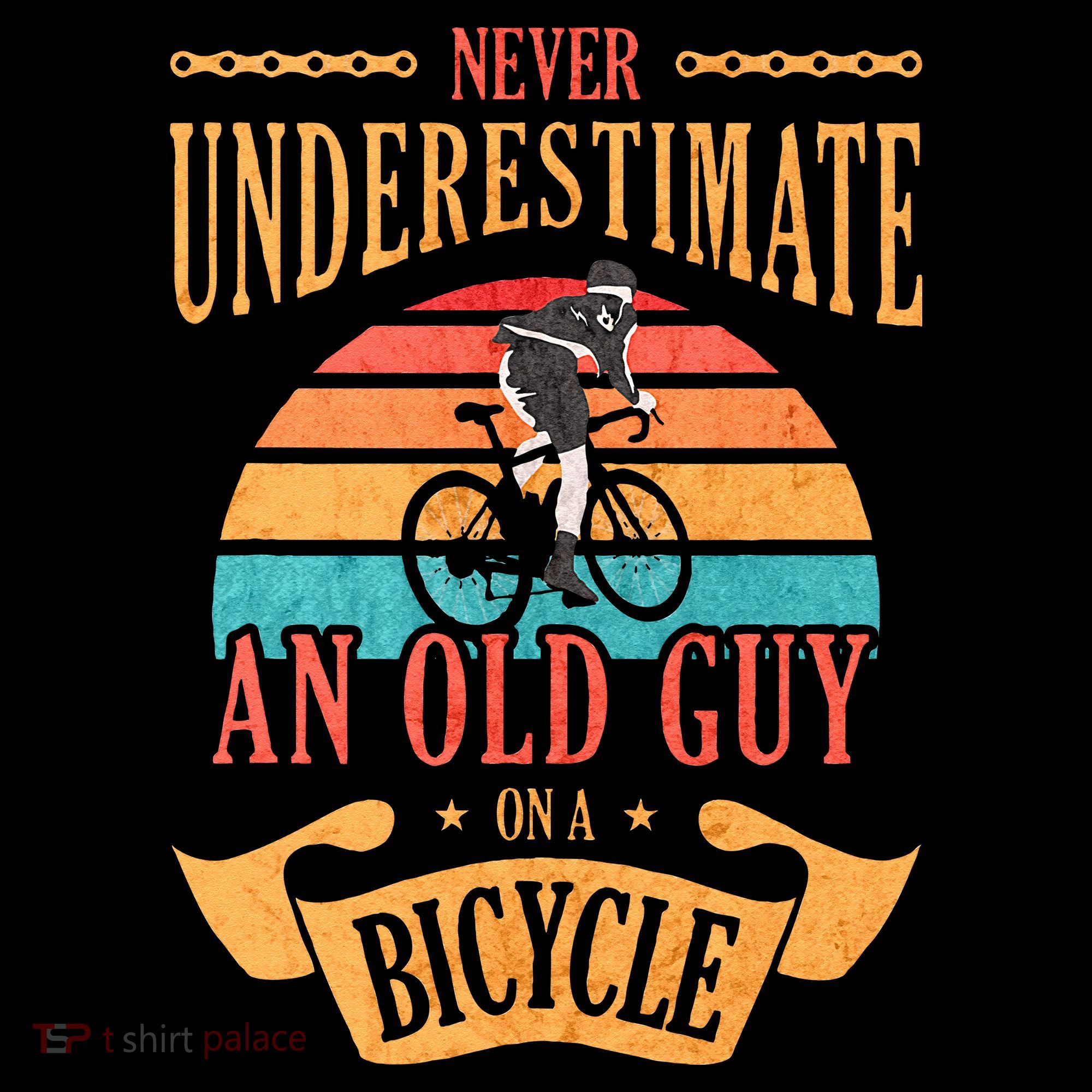 Never Underestimate An Old Guy On A Bicycle Cycling Mousepad