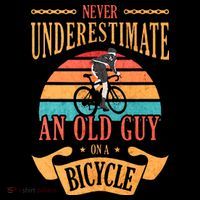 Never Underestimate An Old Guy On A Bicycle Cycling Baby Bodysuit thumb 2