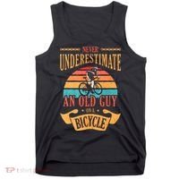 Never Underestimate An Old Guy On A Bicycle Cycling Tank Top thumb 0