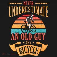 Never Underestimate An Old Guy On A Bicycle Cycling Kids T-Shirt thumb 4