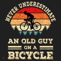 Never Underestimate An Old Guy On A Bicycle Funny Cycling Women's Sweatshirt thumb 2