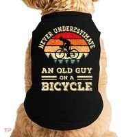 Never Underestimate An Old Guy On A Bicycle Funny Cycling Doggie Tank thumb 0