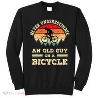 Never Underestimate An Old Guy On A Bicycle Funny Cycling Sweatshirt thumb 0