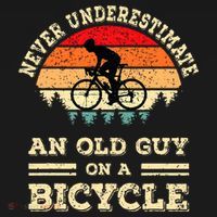 Never Underestimate An Old Guy On A Bicycle Funny Cycling Women's Hoodie thumb 2
