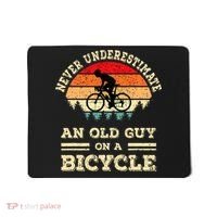 Never Underestimate An Old Guy On A Bicycle Funny Cycling Mousepad thumb 0