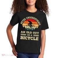 Never Underestimate An Old Guy On A Bicycle Funny Cycling Kids T-Shirt thumb 2