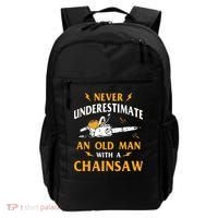 Never Underestimate An Old Man Lumberjack Chainsaw & Logger Backpack thumb 0