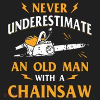 Never Underestimate An Old Man Lumberjack Chainsaw & Logger Beanie thumb 2