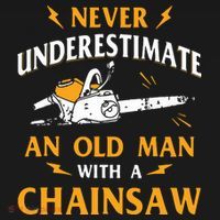 Never Underestimate An Old Man Lumberjack Chainsaw & Logger Baby Bodysuit thumb 2