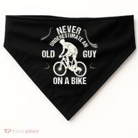 Never Underestimate An Old Guy On A Bike USA-Made Doggie Bandana thumb 0