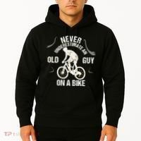 Never Underestimate An Old Guy On A Bike Hoodie thumb 2