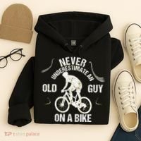 Never Underestimate An Old Guy On A Bike Hoodie thumb 4