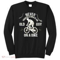 Never Underestimate An Old Guy On A Bike Sweatshirt thumb 0