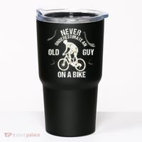 Never Underestimate An Old Guy On A Bike Tumbler thumb 0