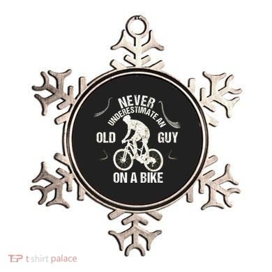 Never Underestimate An Old Guy On A Bike Ornament