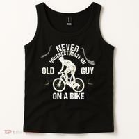 Never Underestimate An Old Guy On A Bike Tank Top thumb 2
