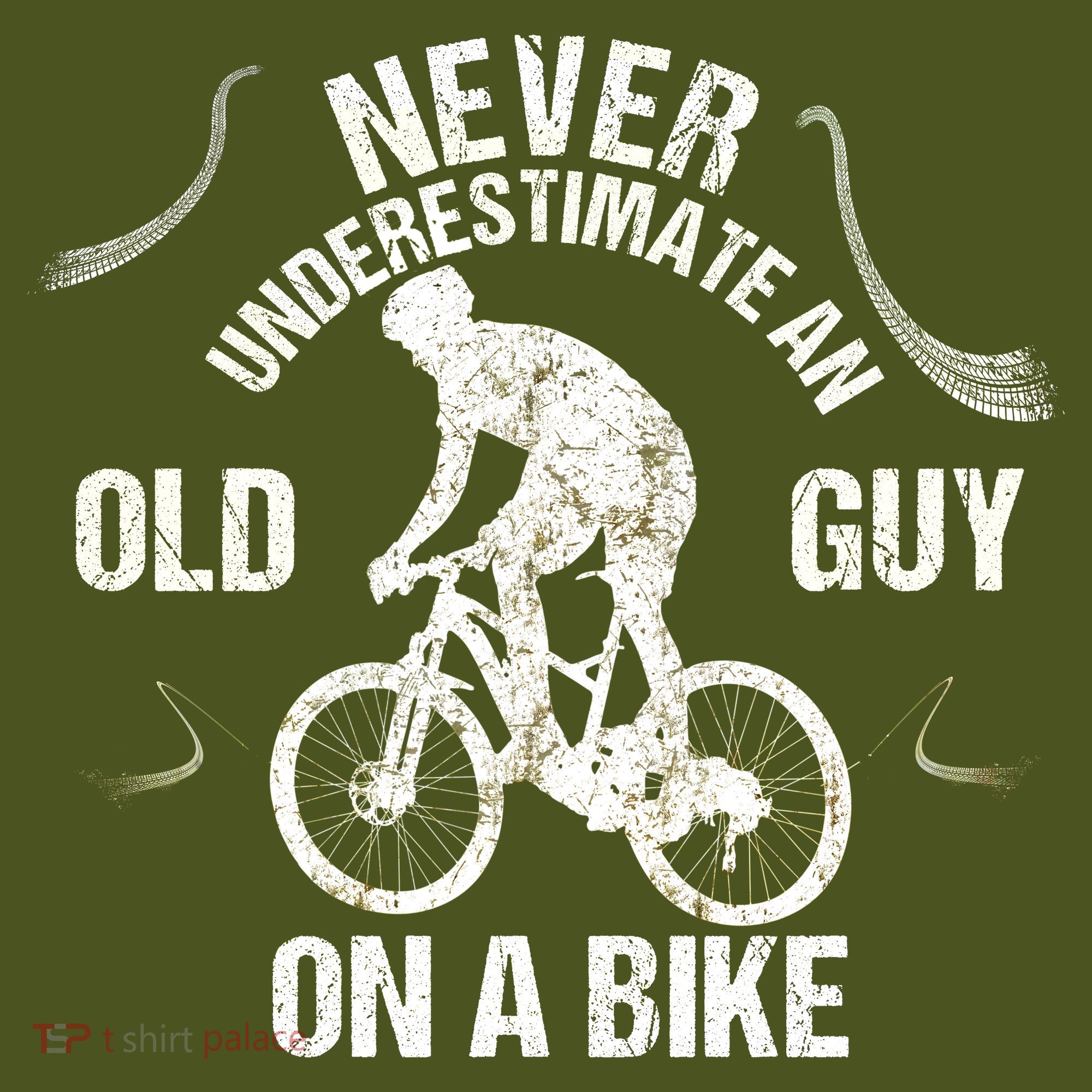 Never Underestimate An Old Guy On A Bike Long Sleeve Shirt