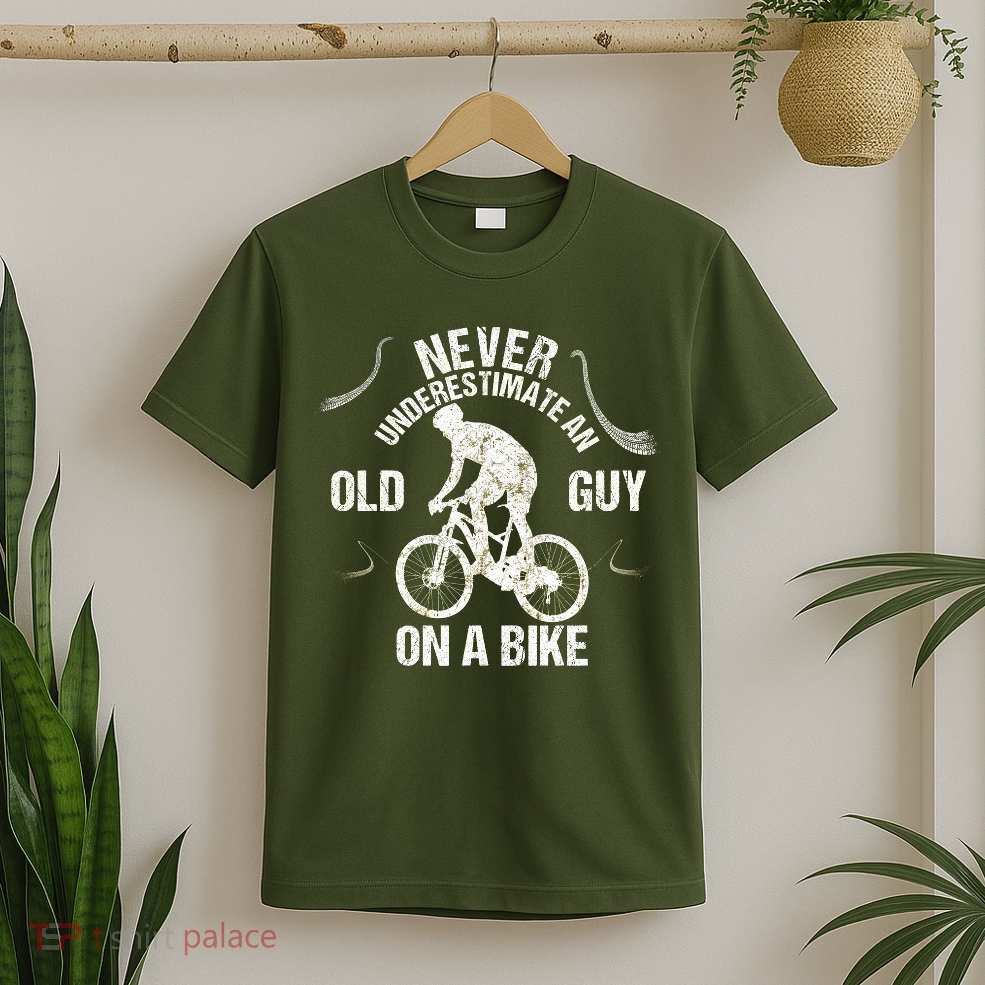 Never Underestimate An Old Guy On A Bike T-Shirt