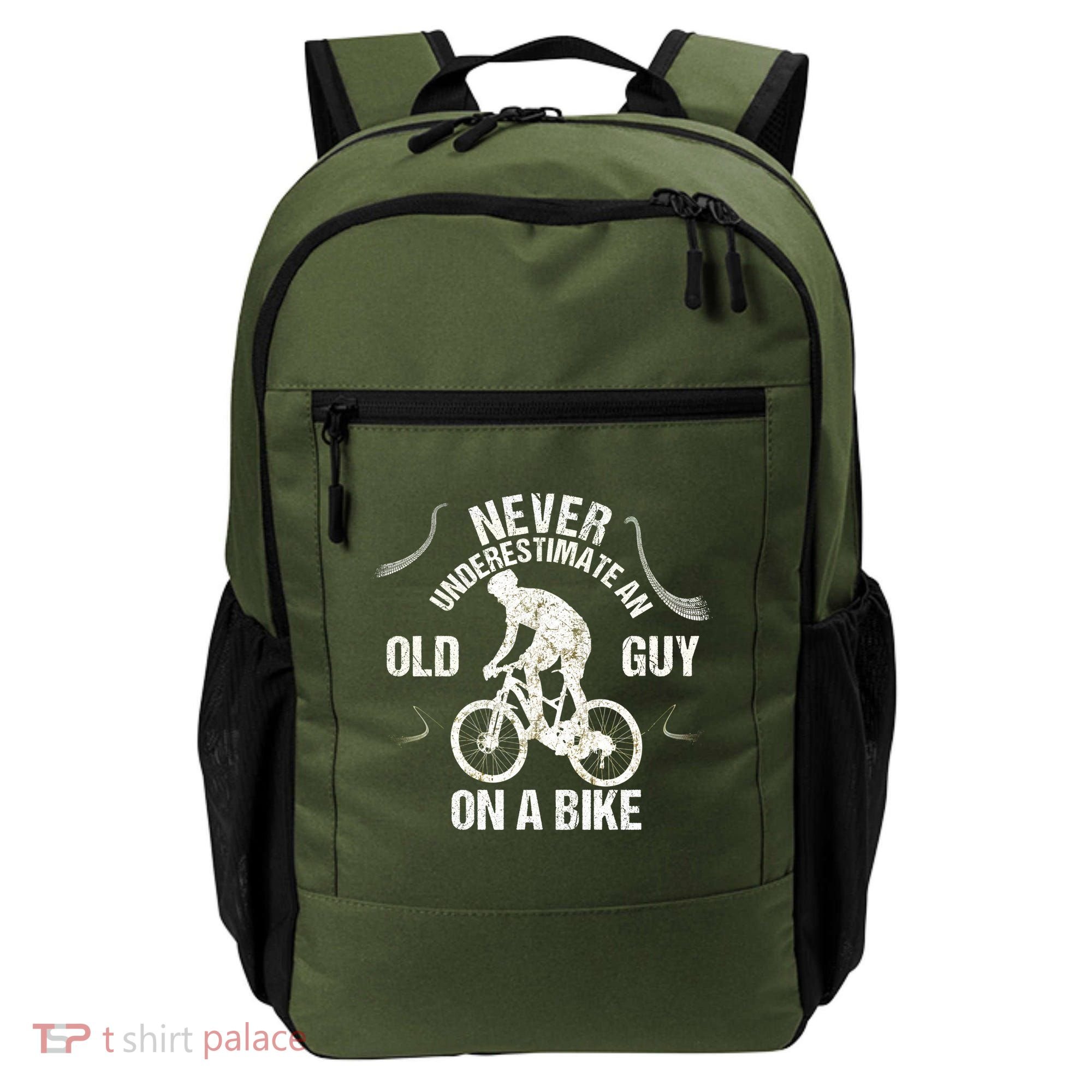 Never Underestimate An Old Guy On A Bike Backpack