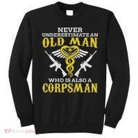 Never Underestimate An Old Man Corpsman Sweatshirt thumb 0
