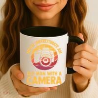 Never Underestimate An Old Man With A Camera Photography Coffee Mug thumb 3