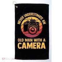 Never Underestimate An Old Man With A Camera Photography Golf Towel thumb 0