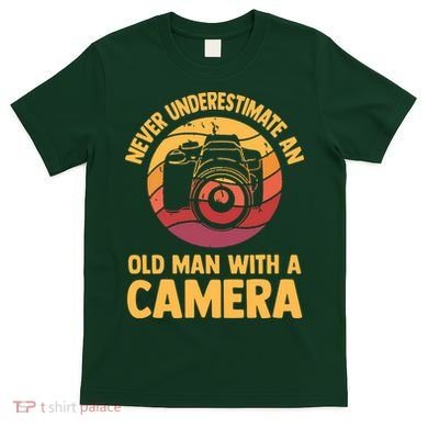 Never Underestimate An Old Man With A Camera Photography T-Shirt