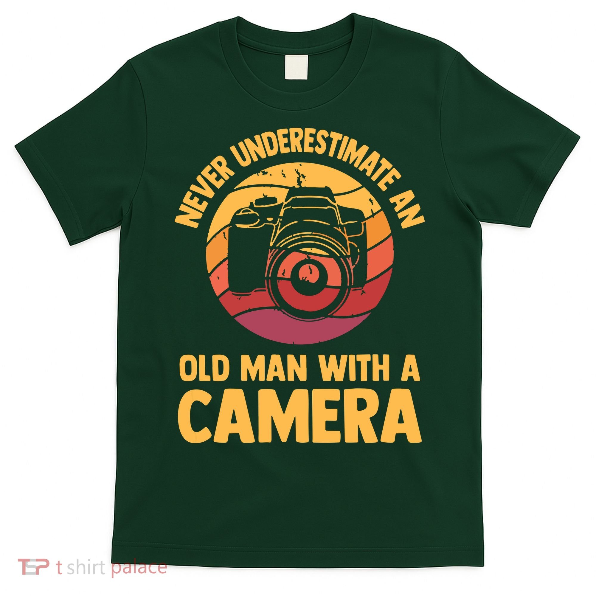 Never Underestimate An Old Man With A Camera Photography T-Shirt