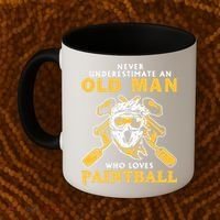 Never Underestimate An Old Man Who Loves Paintball Coffee Mug thumb 2
