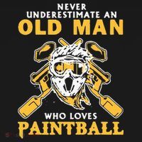 Never Underestimate An Old Man Who Loves Paintball Ornament thumb 1