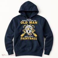 Never Underestimate An Old Man Who Loves Paintball Hoodie thumb 0