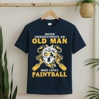 Never Underestimate An Old Man Who Loves Paintball T-Shirt thumb 2
